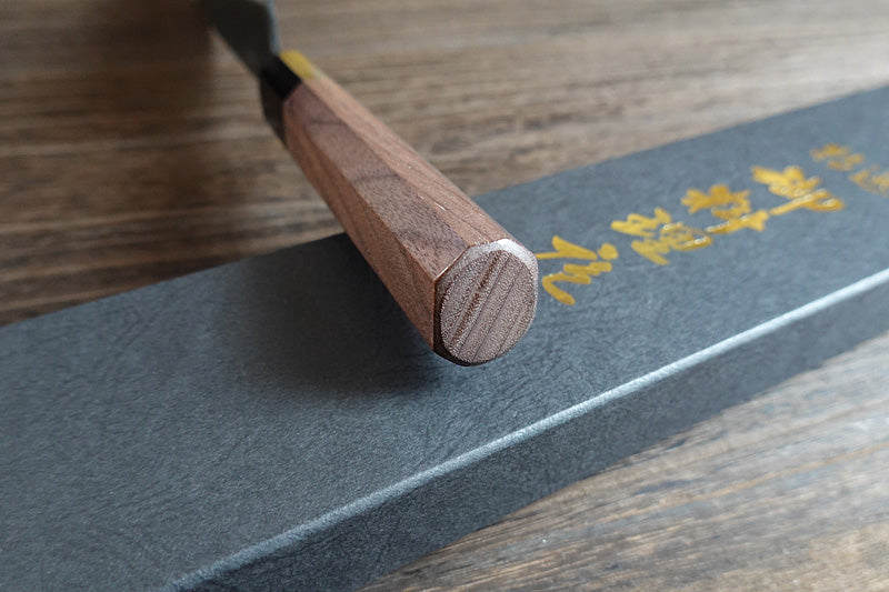 Muneishi Japanese Black Nakiri knife – detail view 6