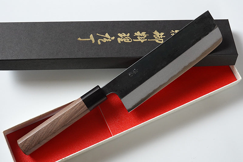 Muneishi Japanese Black Nakiri knife – product view