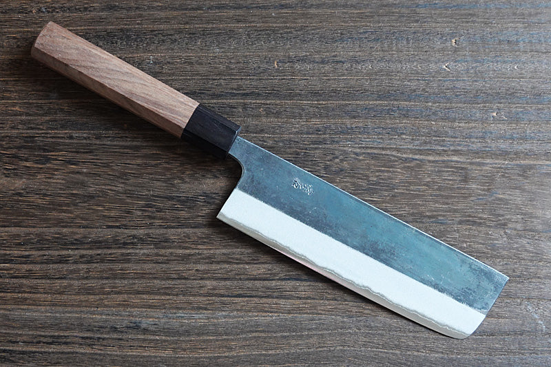 Muneishi Japanese Black Nakiri knife – detail view 2