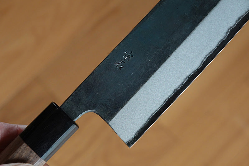Muneishi Japanese Black Nakiri knife – detail view 3