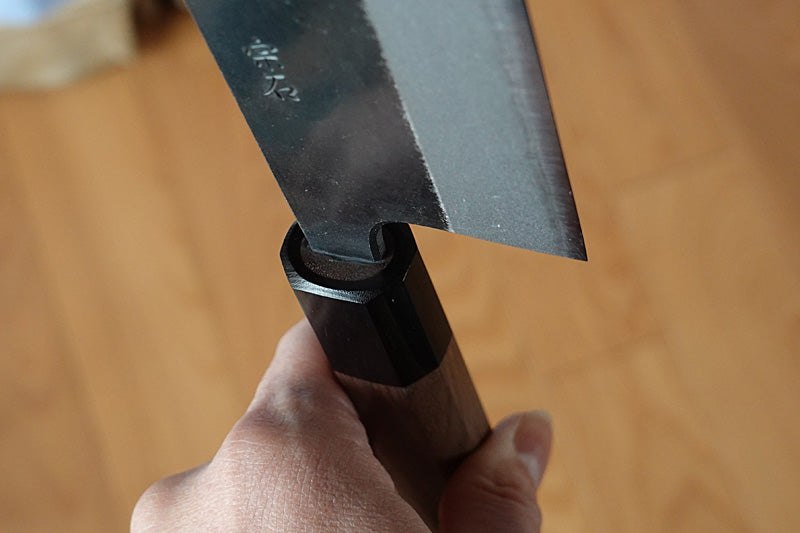 Muneishi Japanese Black Nakiri knife – detail view 5